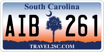 SC license plate AIB261