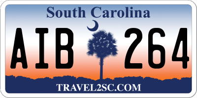 SC license plate AIB264