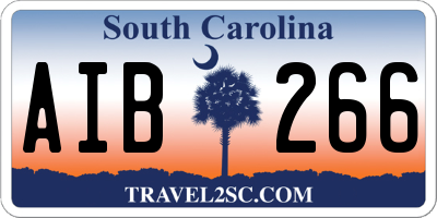 SC license plate AIB266