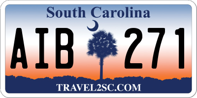 SC license plate AIB271