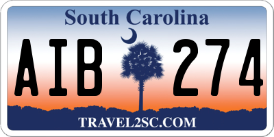 SC license plate AIB274