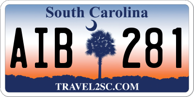 SC license plate AIB281
