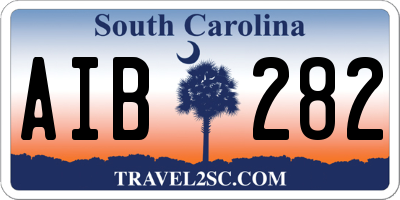 SC license plate AIB282
