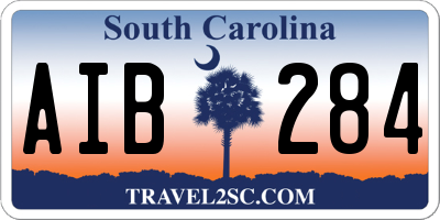 SC license plate AIB284
