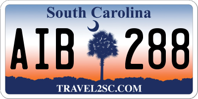 SC license plate AIB288