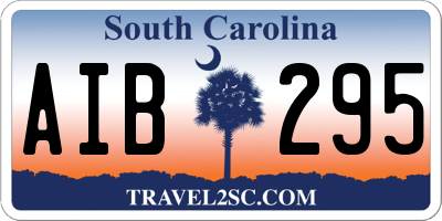 SC license plate AIB295