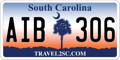 SC license plate AIB306