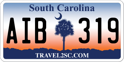 SC license plate AIB319