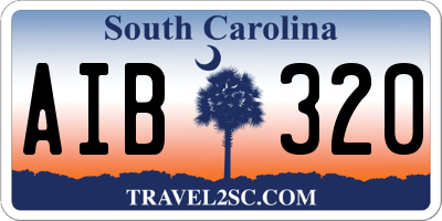 SC license plate AIB320