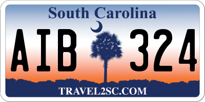 SC license plate AIB324