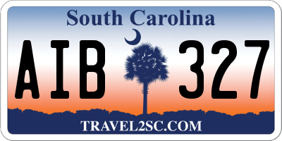SC license plate AIB327