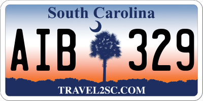 SC license plate AIB329