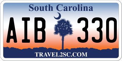 SC license plate AIB330