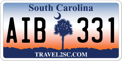 SC license plate AIB331