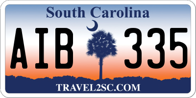 SC license plate AIB335