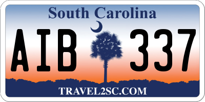 SC license plate AIB337