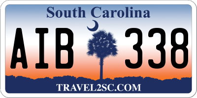 SC license plate AIB338