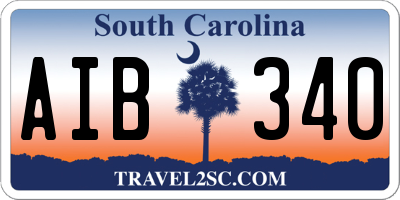 SC license plate AIB340
