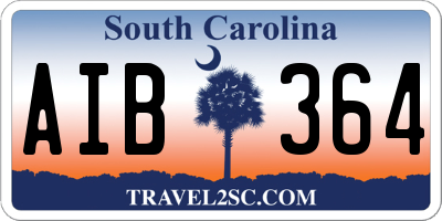 SC license plate AIB364