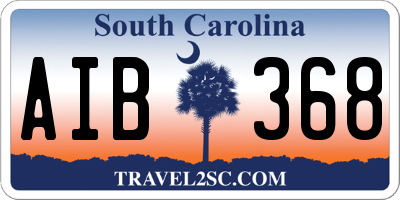 SC license plate AIB368