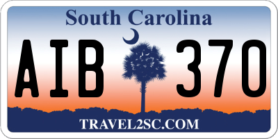 SC license plate AIB370