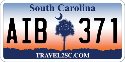 SC license plate AIB371