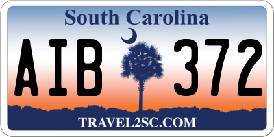 SC license plate AIB372