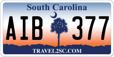 SC license plate AIB377