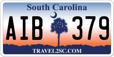 SC license plate AIB379