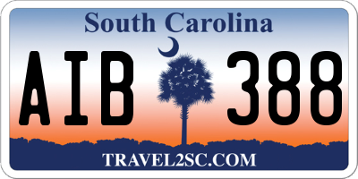 SC license plate AIB388