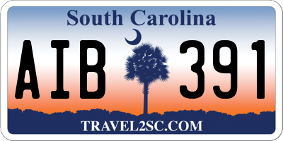 SC license plate AIB391