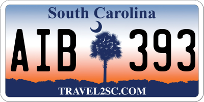 SC license plate AIB393