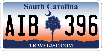 SC license plate AIB396
