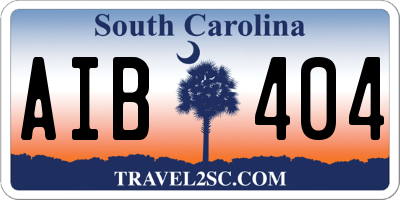 SC license plate AIB404