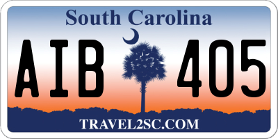 SC license plate AIB405
