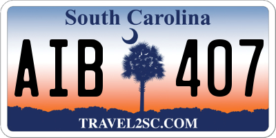 SC license plate AIB407