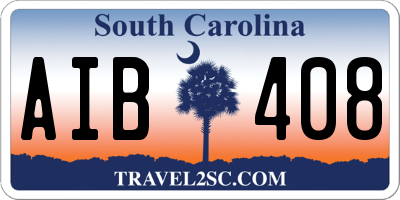 SC license plate AIB408