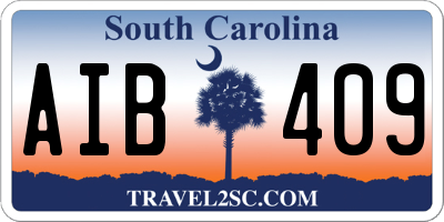 SC license plate AIB409