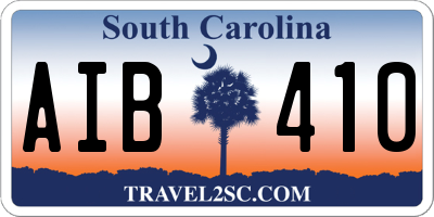 SC license plate AIB410