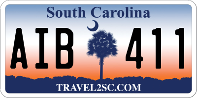 SC license plate AIB411