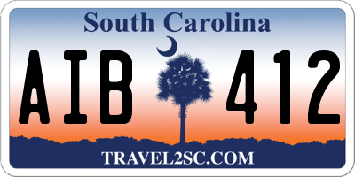 SC license plate AIB412