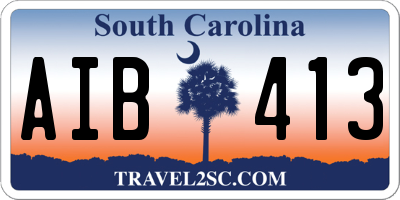 SC license plate AIB413