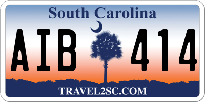 SC license plate AIB414