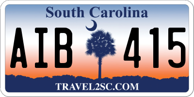 SC license plate AIB415