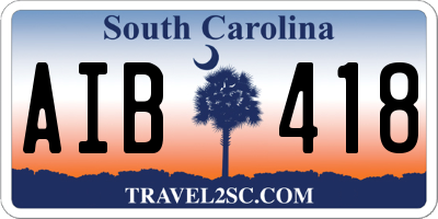 SC license plate AIB418