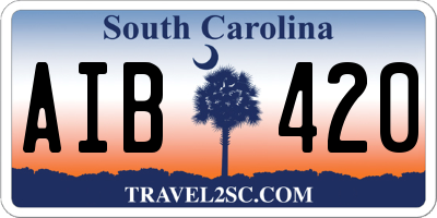 SC license plate AIB420