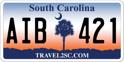 SC license plate AIB421