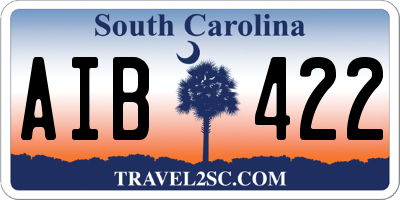 SC license plate AIB422