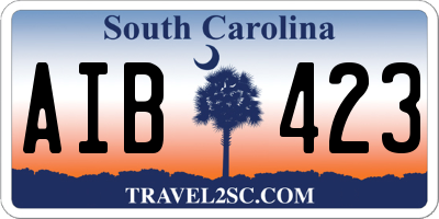SC license plate AIB423