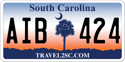 SC license plate AIB424